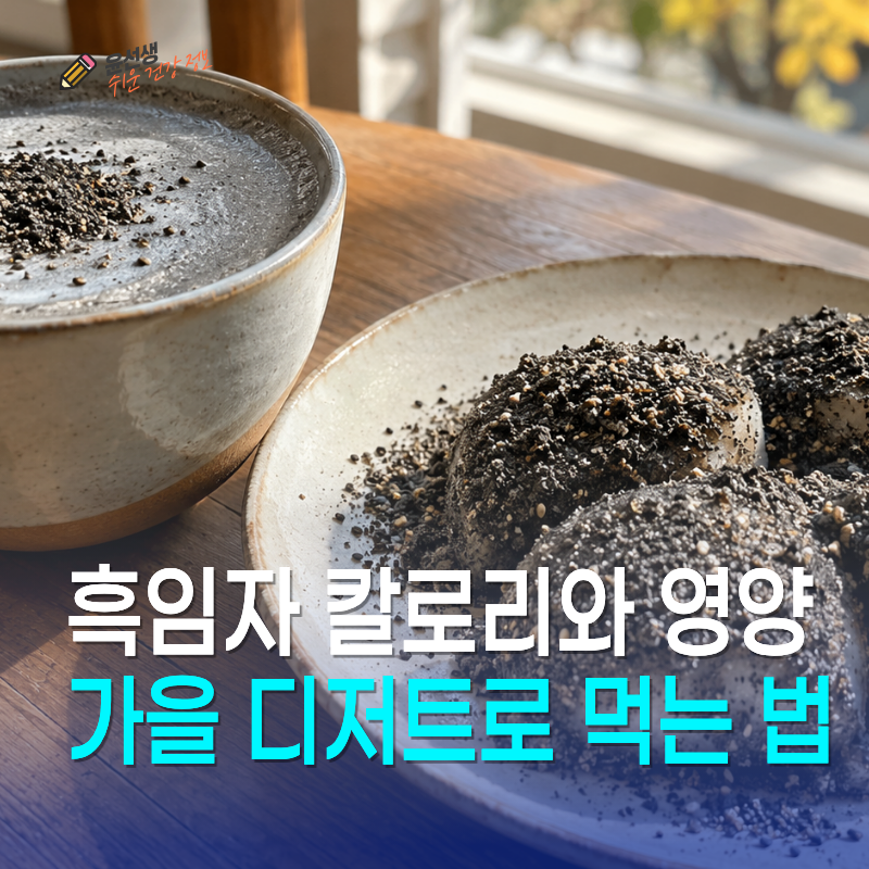 흑임자 칼로리와 영양성분, 가을 디저트로 어떻게 먹을까