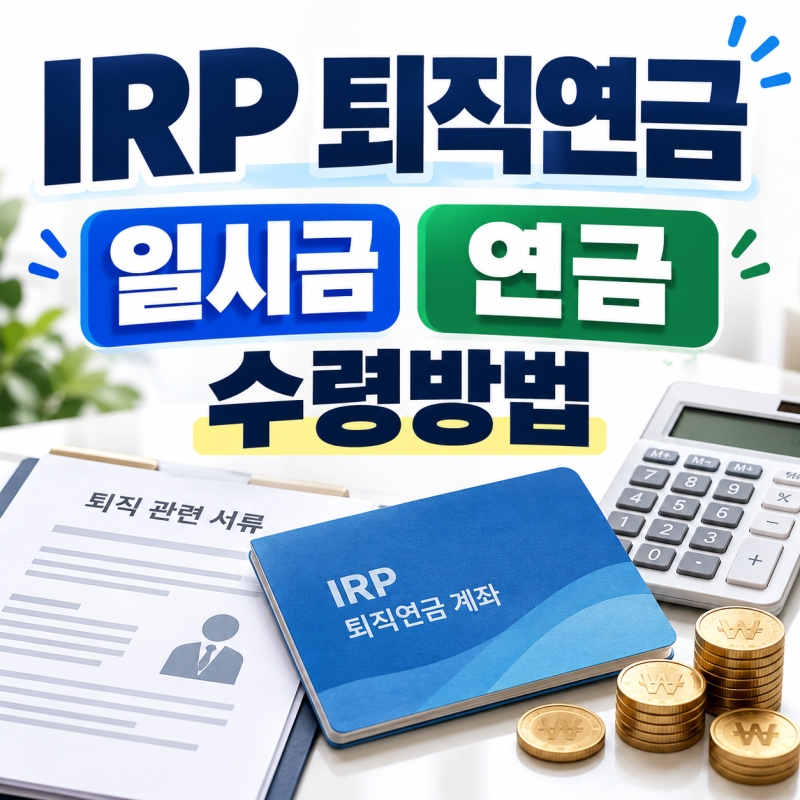 IRP 퇴직연금 수령방법, 퇴사 후 일시금·연금 선택 기준과 세금