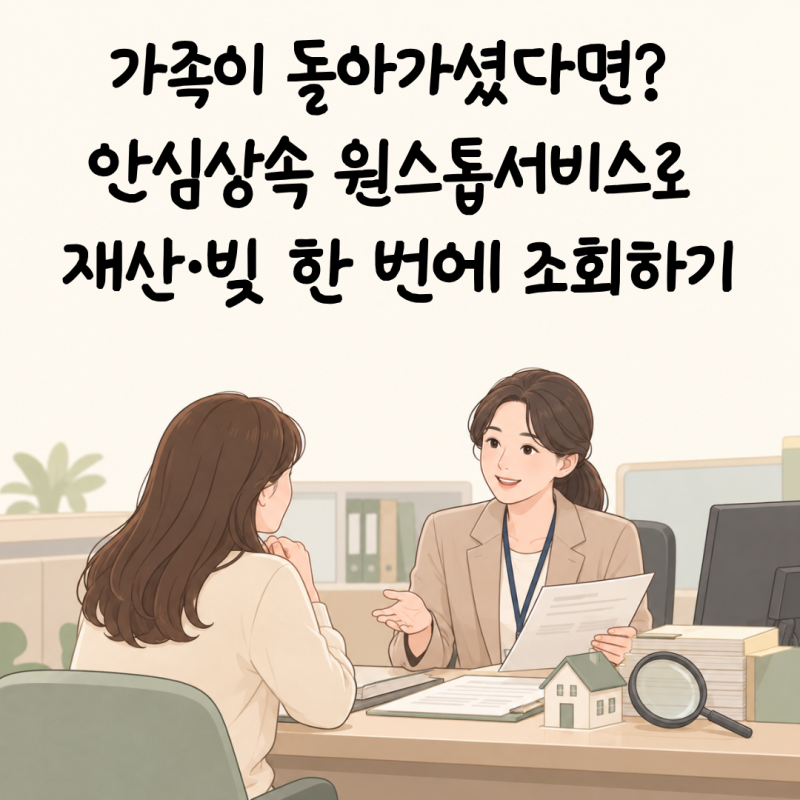 가족이 돌아가셨다면? 안심상속 원스톱서비스로 재산·빚 한 번에 조회하기
