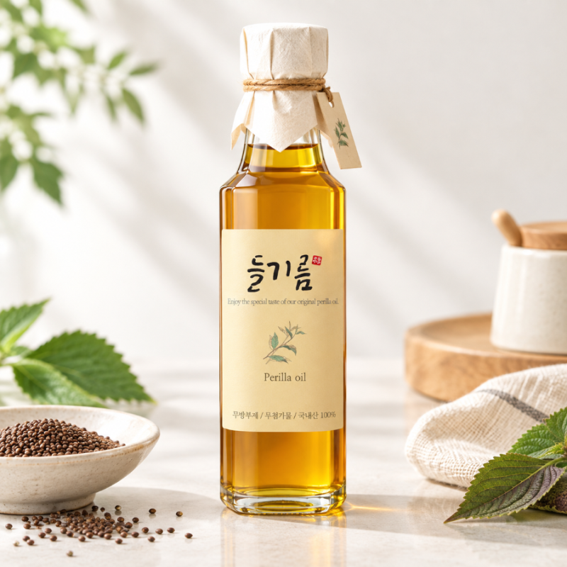 늘러붙지 않는 유포지제작 참기름스티커 들기름스티커