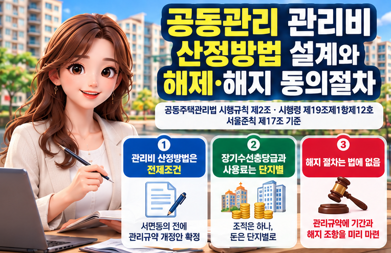공동관리 관리비 부담액 산정방법 설계와 해제·해지 동의절차