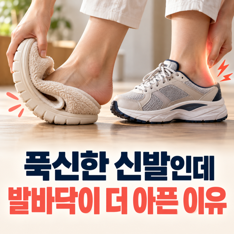 푹신한 신발 신으면, 발바닥 통증 더 심해지는 충격적 이유?