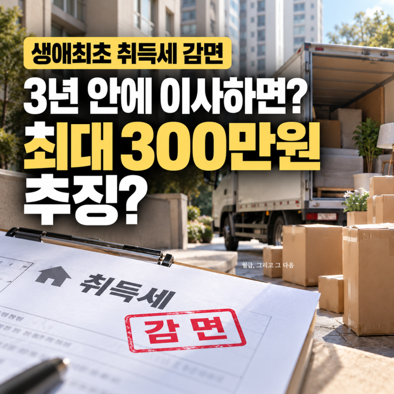 3년 안에 이사하면 300만원 뱉어야 하나? 생애최초 취득세 감면 추징 조건
