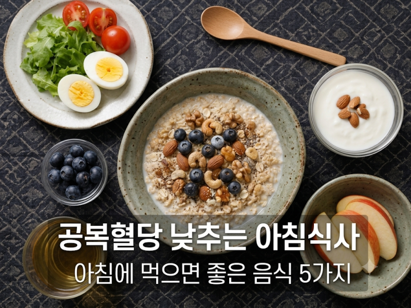 공복 혈당 낮추는 식습관 및 아침에 먹으면 좋은 음식 5가지