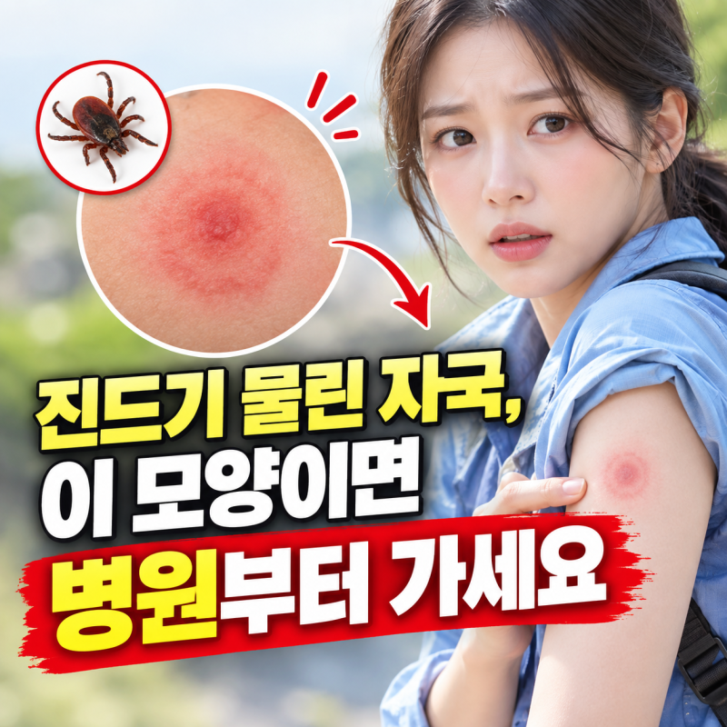 진드기 물린 자국, 이 모양이면 병원부터 가세요