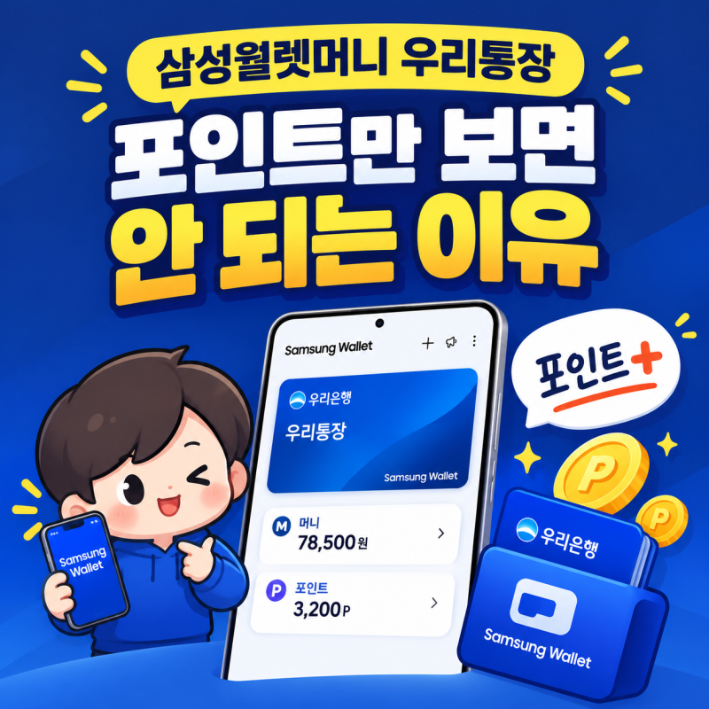 삼성월렛머니 우리통장 포인트만 보면 안 되는 이유