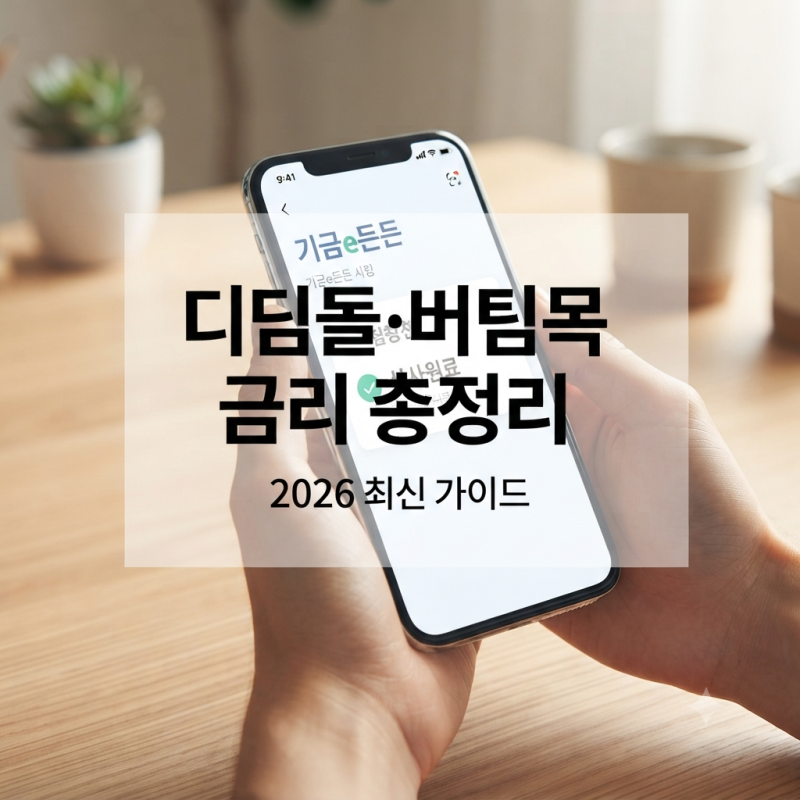 "디딤돌·버팀목 대출 금리 인상 직전 필수 확인! 신청 전 모르면 무조건 손해 보는 조건 총정....