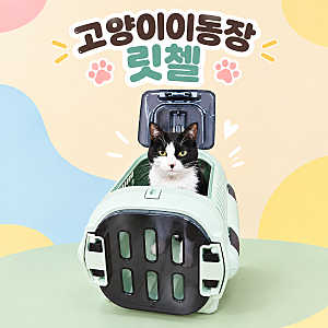 고양이이동장 추천 후기 앞으로 위로 출입 가능한 릿첼 듀얼 오픈 파인 켄넬