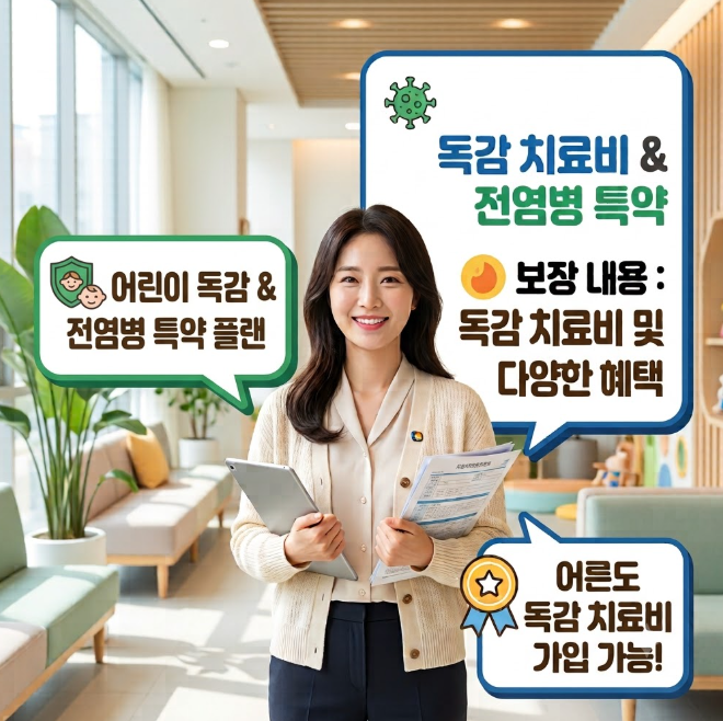 한화 어린이 독감 보험 폐렴 수족구 입원까지 독감 입원시 하루 13만원