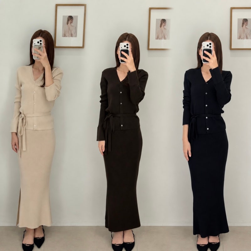 시에 SIE 구매 후기ㅣ세레나 소프트 리브드 가디건, 세레나 소프트 리브드 스커트