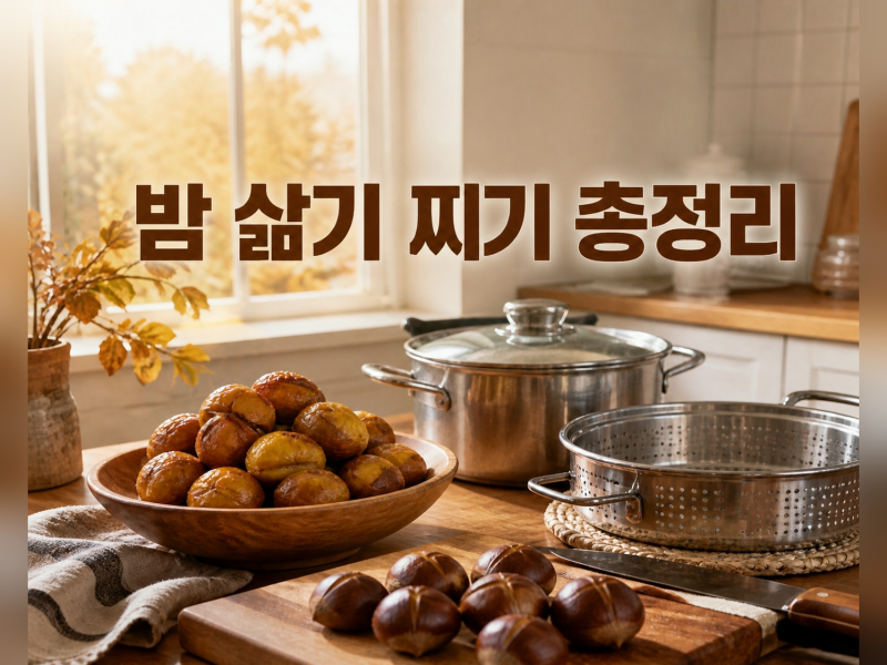 밤 삶기 찌기 비교, 삶는 시간·방법 총정리