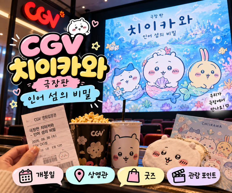 CGV 치이카와｜극장판 개봉일·상영관·굿즈·관람 포인트