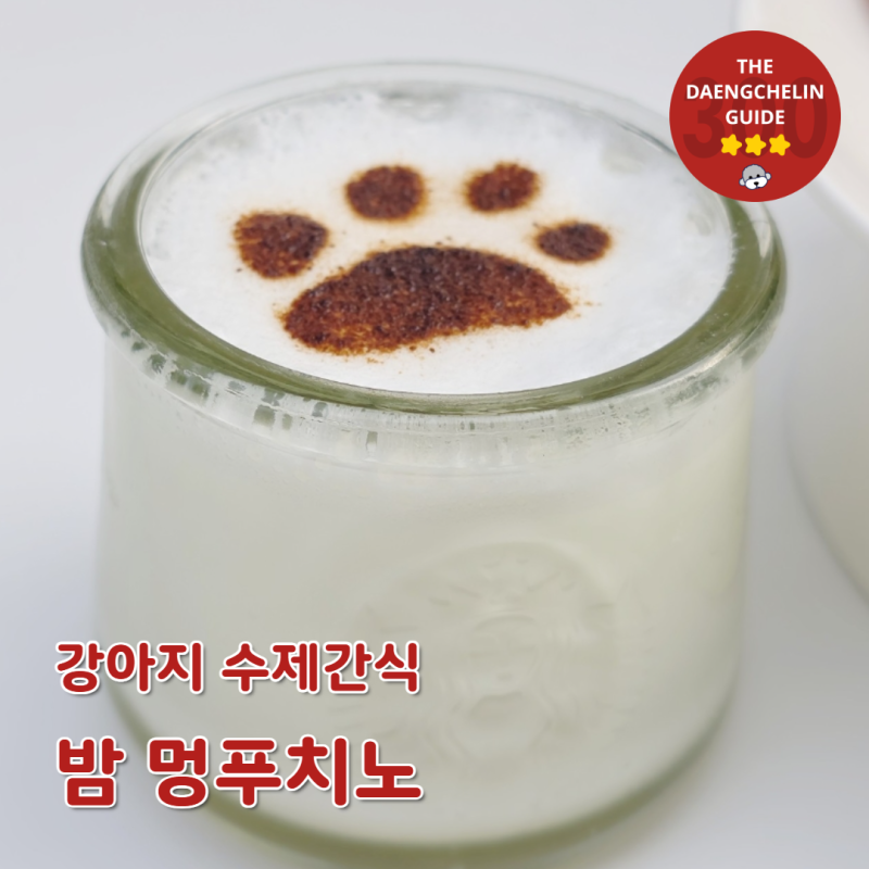 강아지 밤 멍푸치노 만들기 | 따뜻하고 부드러운 노견 수제간식 레시피