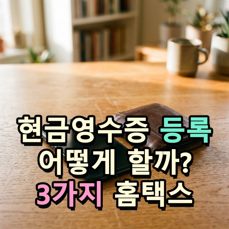 현금영수증 등록 어떻게 할까? 3가지 홈택스 발급 내역 조회 방법과 누락된 지출 소득공제 반....