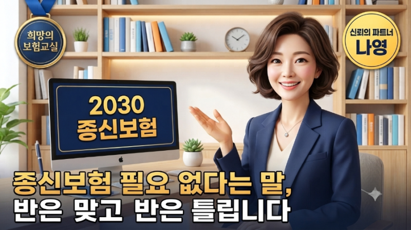 종신보험 필요 없다는 말, 반은 맞고 반은 틀립니다