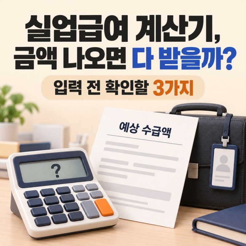 실업급여 계산기, 금액 나왔다고 다 받는 걸까? 입력 전 확인할 3가지