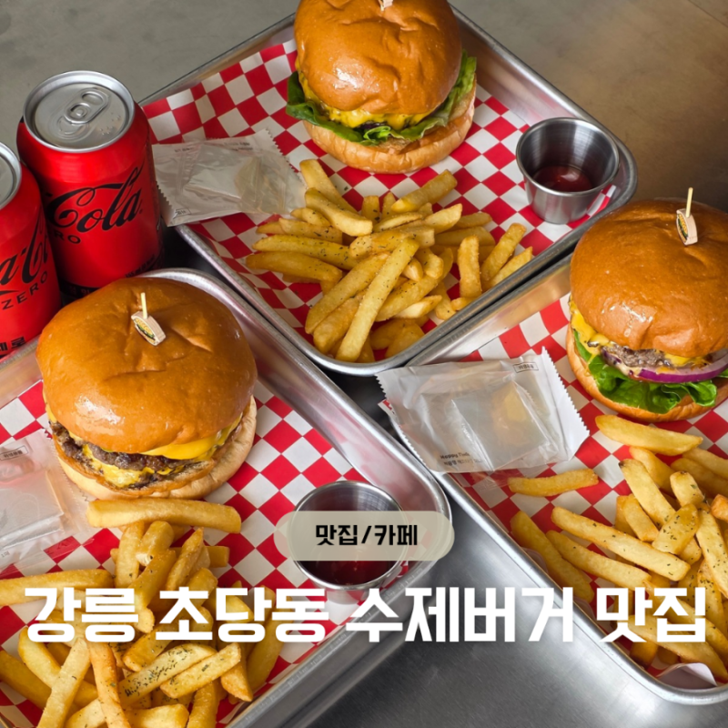 초당동 점심 - 반려동물 동반 가능 강릉 수제버거 맛집 추천 '모아나 버거'