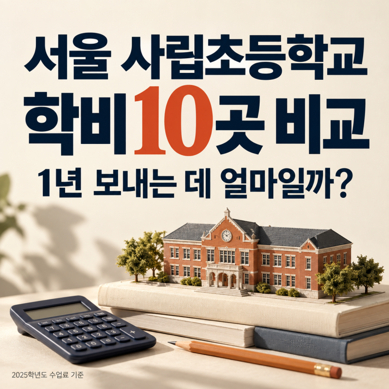서울 사립초등학교 학비 10곳 비교, 1년 보내는 데 얼마일까?