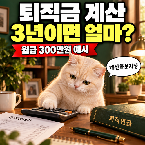 퇴직금 계산방법, 월급 300만원·3년 근무면 얼마?