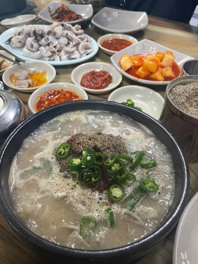 용인중앙시장맛집 평원집 순대국밥