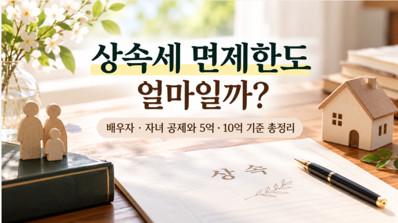 상속세 면제한도 얼마까지? 배우자·자녀 공제와 5억·10억 기준 총정리