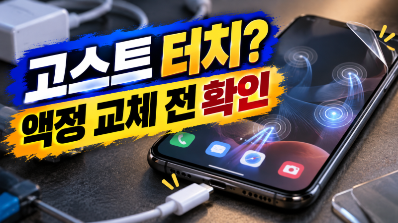휴대폰 화면 터치 일부 안 되거나 고스트 터치 생길 때 점검 순서