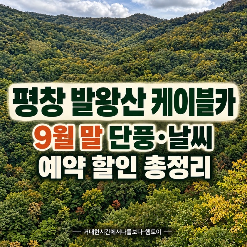 평창 발왕산 케이블카 9월 말 후기｜단풍 시작·날씨·주차·예약 할인 총정리