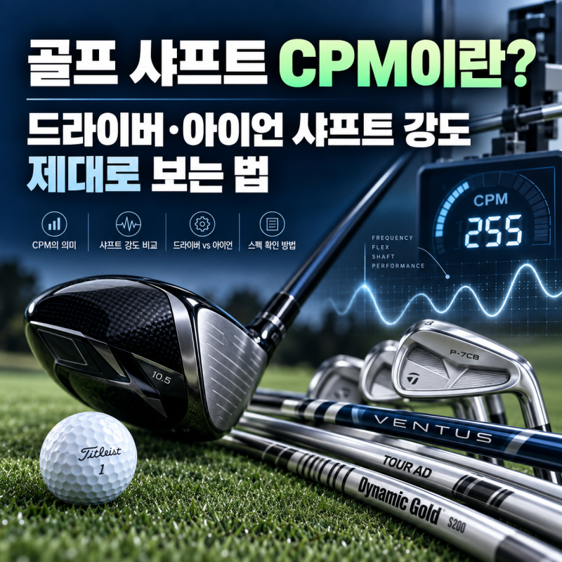 골프 샤프트 CPM이란? 드라이버·아이언 샤프트 강도 제대로 보는 법