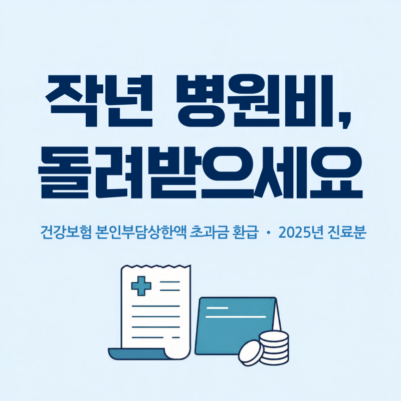 건강보험 본인부담상한액 초과금 환급 2026, 작년 병원비 돌려받는 방법