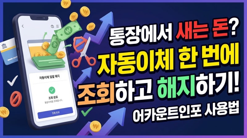 [절세·실속 금융]통장에서 매달 몰래 빠져나가는 자동이체, 몇 년째 모르고 있었다면? 어카....