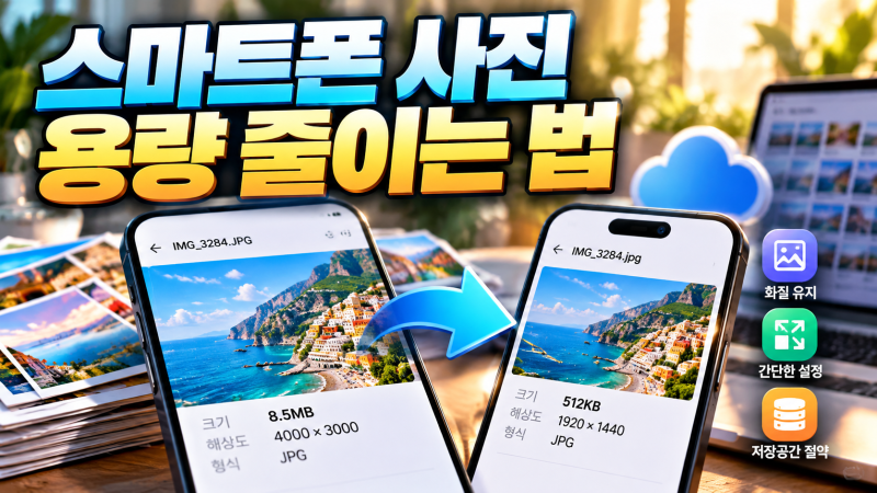 스마트폰 사진 용량 줄이는 법, 갤럭시·아이폰에서 화질 덜 떨어뜨리고 압축하기