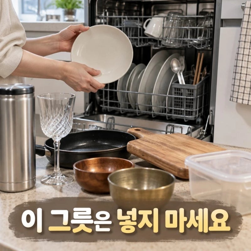 식기세척기에 넣으면 안 되는 그릇, 모르고 넣으면 망가지는 것들