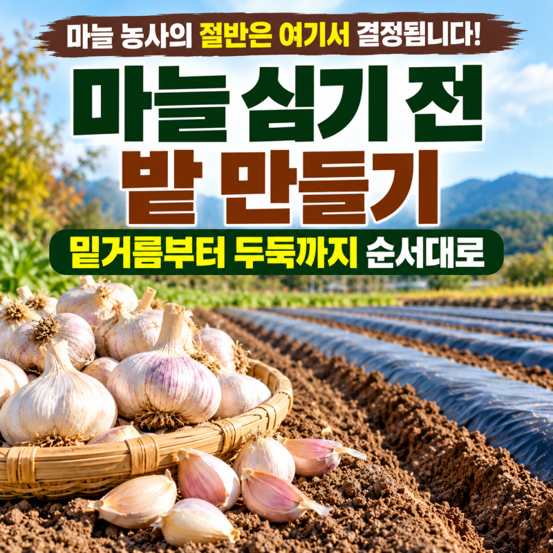 마늘 심기 전 밭 만들기, 밑거름부터 두둑까지 순서대로