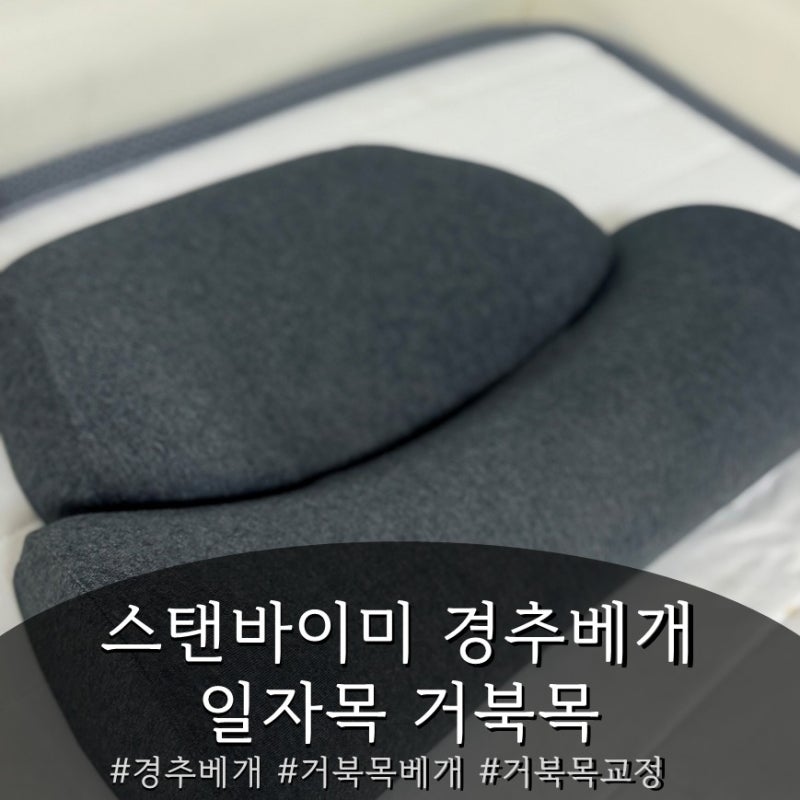 일자목 거북목교정베개 드디어 찾았어요, 스탠바이미 경추베개 목디스크베개 후기