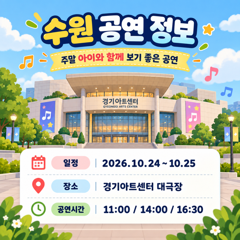뽀로로 타요가 한 무대에! 2026 가족뮤지컬 공연 일정