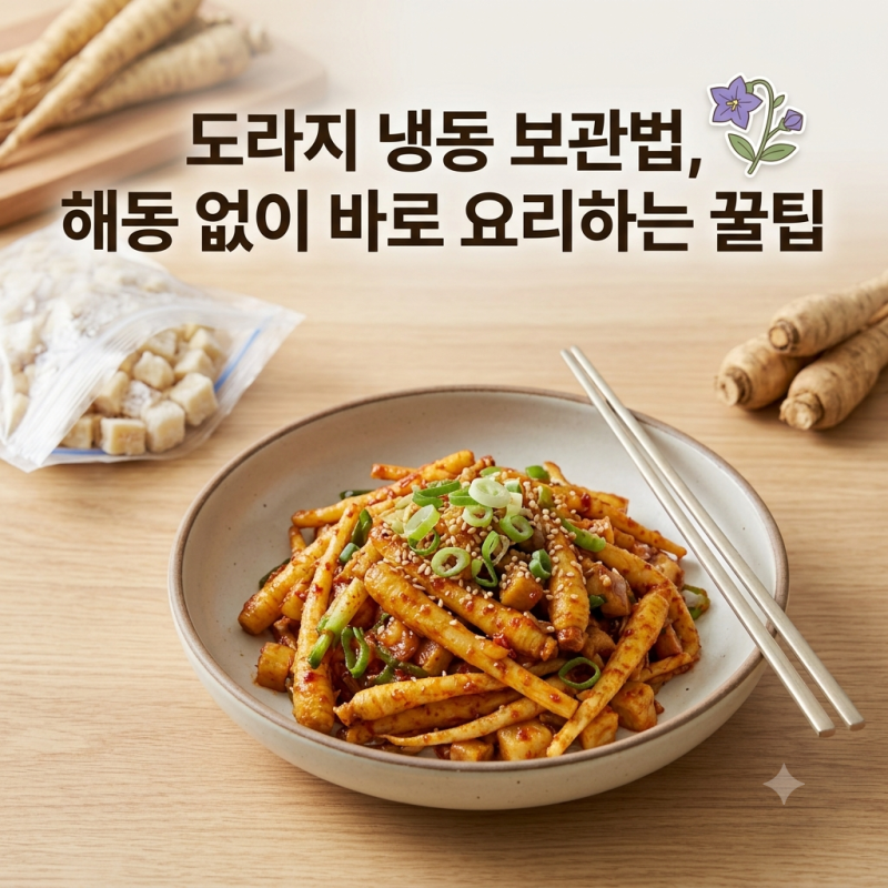 도라지 냉동 보관법, 해동 없이 바로 요리하는 꿀팁