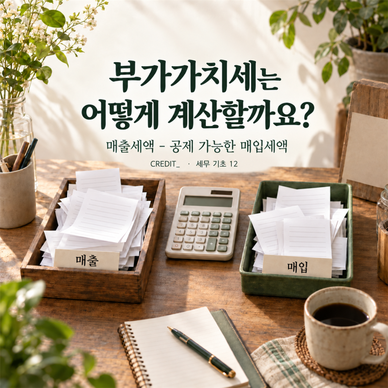 부가가치세는 어떻게 계산할까요?｜매출세액·매입세액의 기본 구조