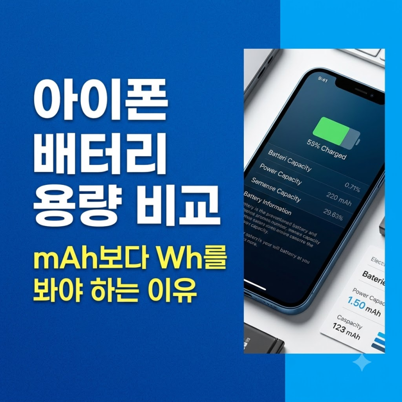 아이폰 배터리 용량 비교, mAh보다 Wh를 봐야 하는 이유