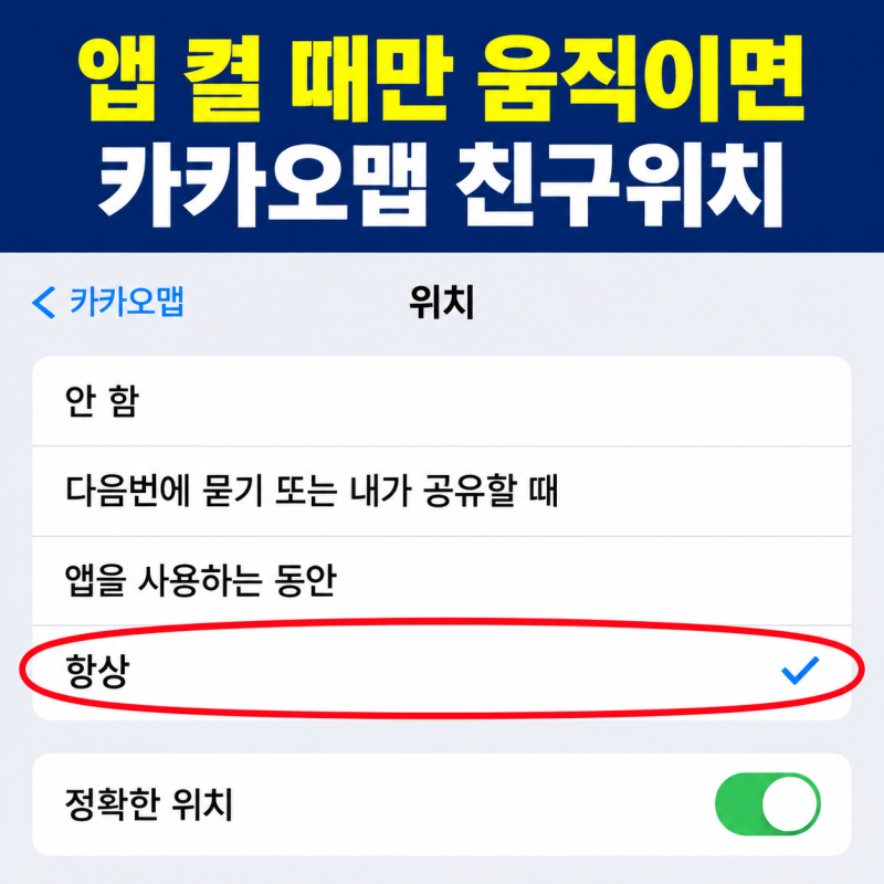 카카오맵 친구위치, 앱 켤 때만 순간이동한다…고칠 곳은 상대 폰 '항상 허용'