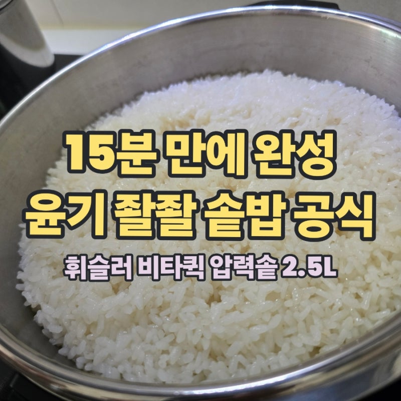 [휘슬러 압력솥 밥짓기] 비타퀵 프리미엄 22cm 쿼트로 2.5L 실사용기: 인덕션 불조절과 15분 완....