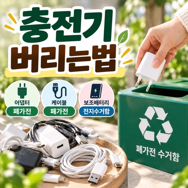 충전기 버리는법, 일반쓰레기 아니에요! 케이블·어댑터 올바른 분리배출