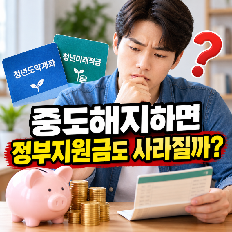 청년미래적금 중도해지, 정부지원금도 없어질까