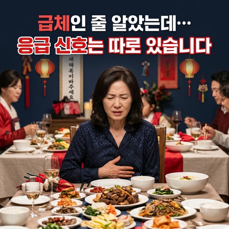 추석 과식 후 급체인 줄 알았는데…응급 신호는 따로 있습니다