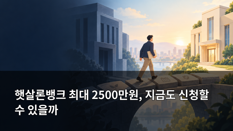 햇살론뱅크 최대 2500만원, 지금도 신청할 수 있을까