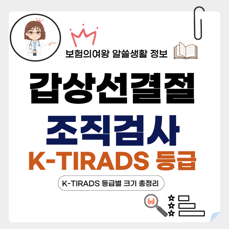 갑상선 결절 조직검사 기준, K-TIRADS 등급별 크기 총정리