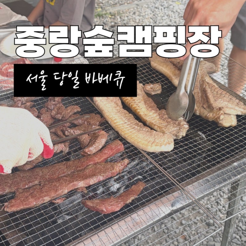 [서울 캠핑장] 중랑숲캠핑장 셀프바베큐 후기 | 필수 준비물 TIP