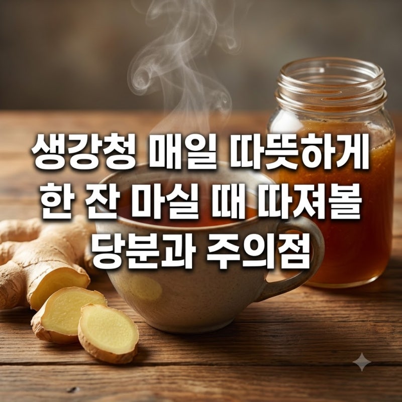 생강청 매일 따뜻하게 한 잔 마실 때 따져볼 당분과 주의점