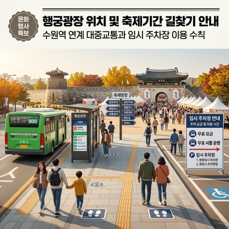 수원화성문화제 행궁광장 위치 및 축제기간 교통·주차 완벽 정복