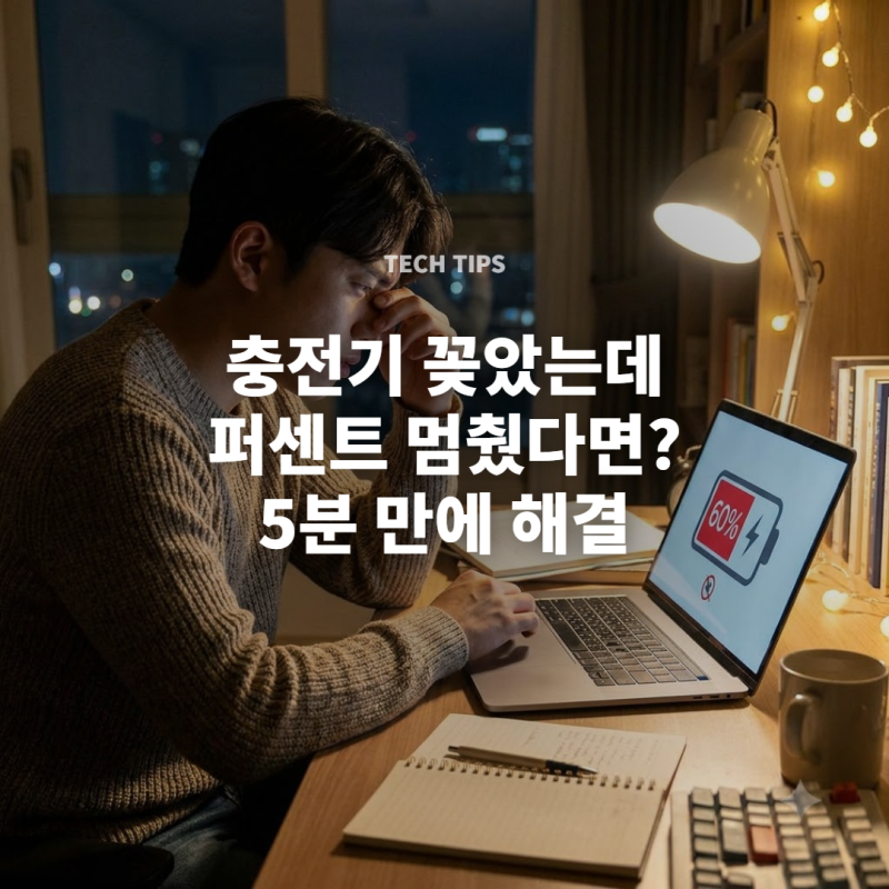 노트북 충전 중인데 배터리 퍼센트가 올라가지 않는 이유와 해결 방법