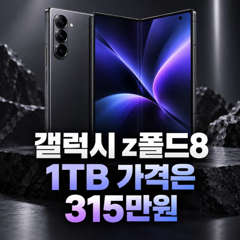 갤럭시 z폴드8, 256GB에서 1TB까지 값이 87만 4500원 벌어지는 이유